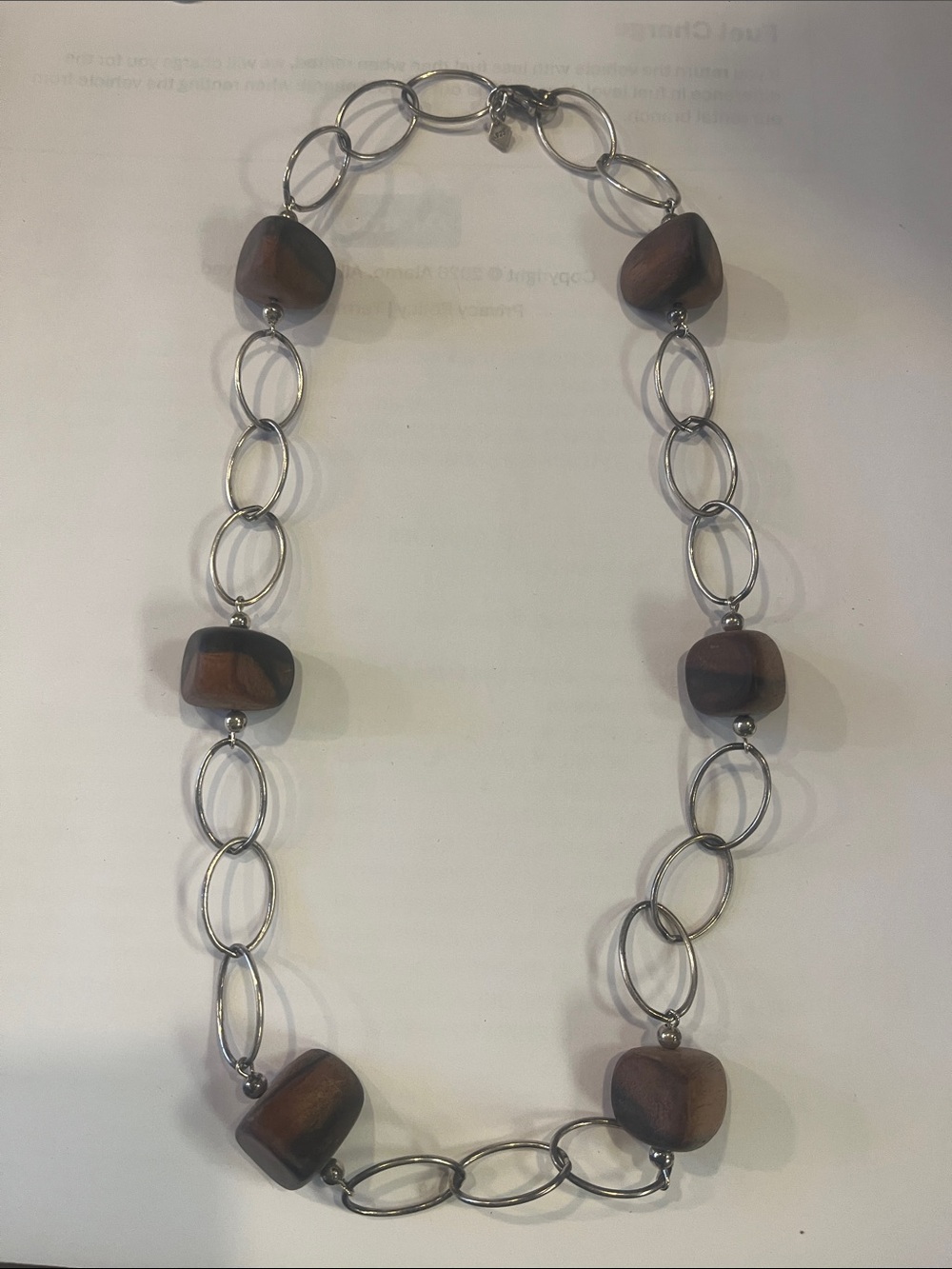 Silpada sterling silver and ebony wood necklace